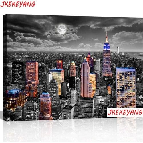 5D Diy diamond painting Autumn scenery New York night view Diamond Mosaic sale Rhinestone Embroidery cross stitch Y3622