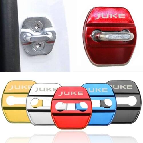 Car StylinAuto Emblem Protection Door Lock Cover Case For Nissan JUKE For Juke Stainless Steel Accessories Stickers