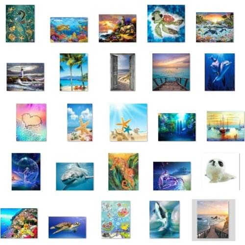 B20118 Sunset by the sea cross stitch kit people 18ct 14ct 11ct count canvas stitches embroidery DIY handmade needlework