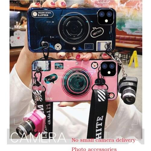 Oblique Hanging Stand Case for IPhone7 8 Plus XSMax XR 11 Pro Max Camera Blue Ray Mobile Case Cover