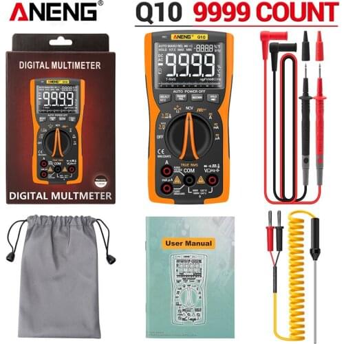 ANENG Q10 Digital Multimeter 9999 Professional Tester Multimetro True RMS Analog DIY Transistor Capacitor NCV Testers Lcr Meter