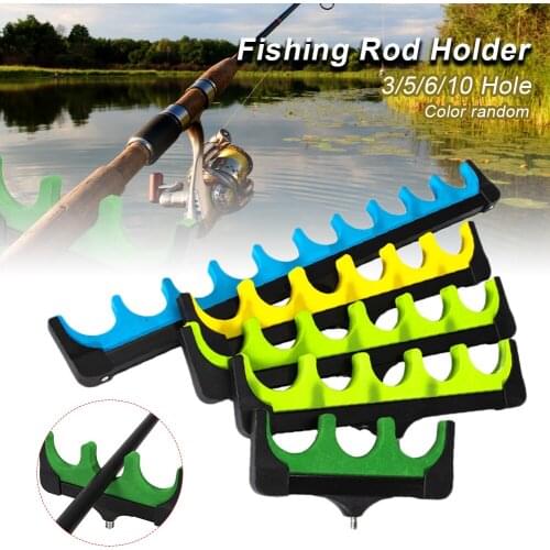 3-10 Holes Fishing Rod Holder Rod Stand Holder 16-48cm EVA Soft Fishing Pole Tackle Carp Fishing Pole Accessories Tackle