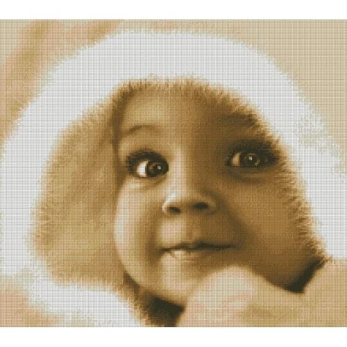 Girl Sneguronka Child Sewing Kit Baby Top Quality Embroidery Needlework 14CT Unprinted Art Cross Stitch Kits DIY Handmade Decor