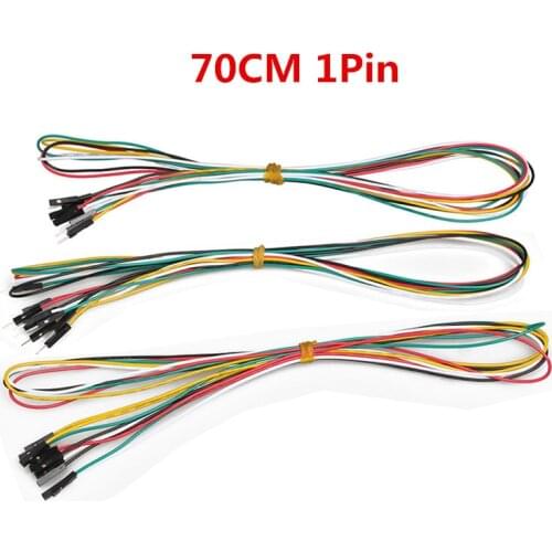 Customization Available 20pcs/lot 70cm 1pin Breadboard Jumper Wires M-M Male to Female F-F DuPont Cable Line