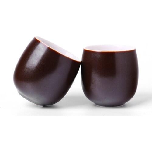 Porcelain ceramic reactive glazed teacup