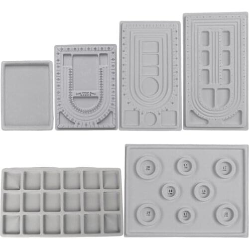 Flocked Bead Board Bracelet Beading Jewelry Organiser Tray DIY Craft Tool