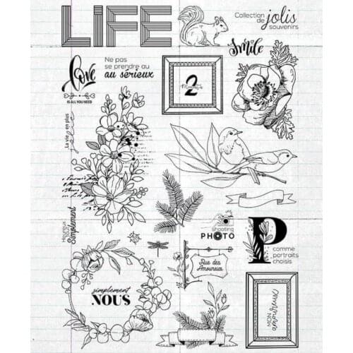 French transparent Clear Silicone Stamp/Seal for DIY scrapbooking/photo album Decorative clear stamp sheets B0832
