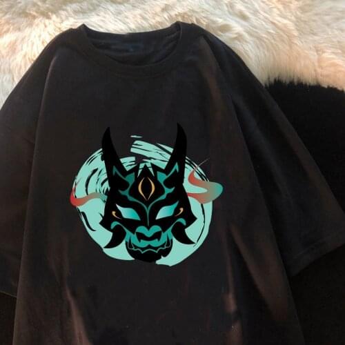 Genshin Impact Tshirt Women Kawaii Cartoon Tops T-shirt Anime Streetwear Fashion Harajuku Unisex Graphic Tees Female T Shirt