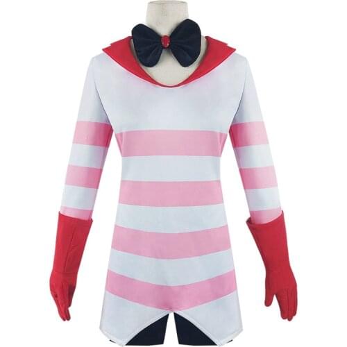 Hazbin Cosplay Hotel Angel Dust Costume Adult Women Outfits Halloween Carnival Costume Suits