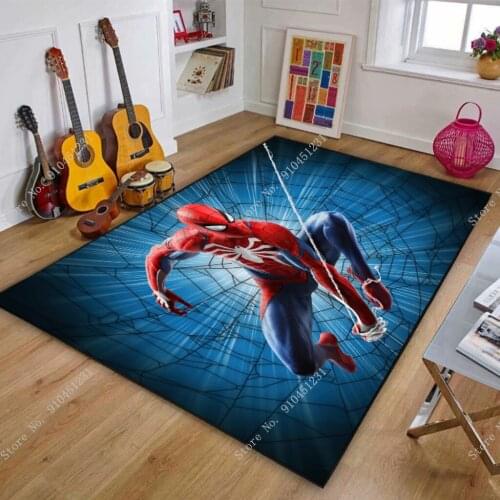 Super Hero Spiderman Marvel Custom Doormat Non-Slip Print Soft Carpet Decor Cartoon Floor Mat Play Rug for Hallway Living Room