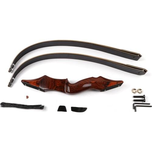 Archery Recurve Bow 35-55lbsred Wooden Handle Bamboo Glass Bow Limbs For Right Hand Outdoor Hunting Shooting Target Practice