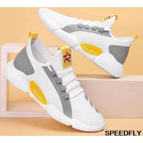Summer and autumn new mens sports and leisure trend breathable mesh all-match outdoor Korean soft sole running shoes