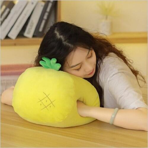 Cartoon arm warmer pillow Hand warmers can interfere stuffed toys nap pillow Lovely girl gift Fruit shape