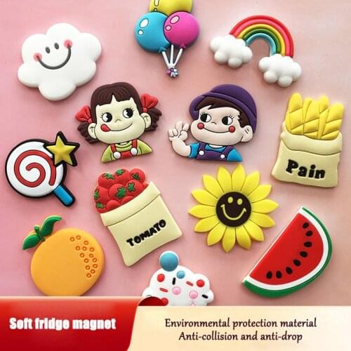 Cartoon Soft Fridge Magnet Set Childrens Sticker 3d Cute Alphabet Numbers Home Decorations Notepad Memo Calendar Magnetic Sheet