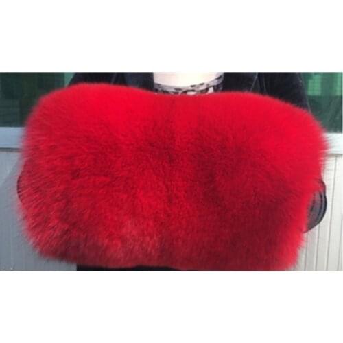 New fashion High Quality Imitation Fox Fur Leather Imitation Luxury Full Hand Warmer Muff Warm Hand Tube Cuff