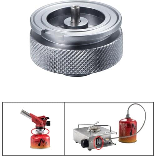 Outdoor Hiking Camping Gas Stove Adaptor Split Type Furnace Converter Connector Auto-off Aluminum Alloy Adapters