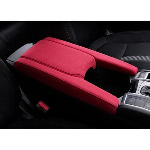 Faux fur armrest box protective cover door armrest cushion decoration modification For Honda Civic 10th 2017 2018 2019 2020 2020