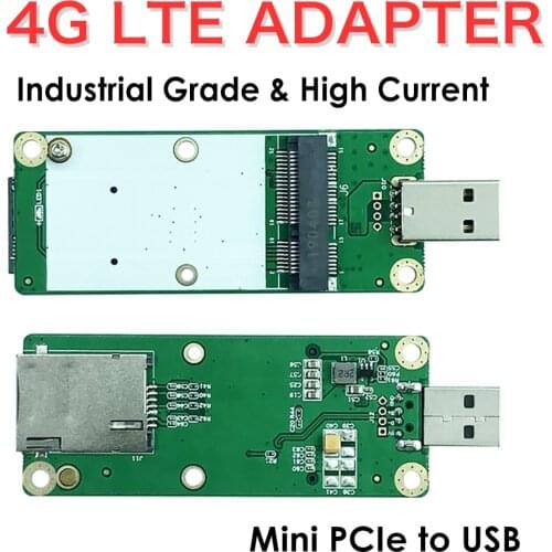 4G LTE Industrial Mini PCIe to USB Adapter W/SIM Card Slot For WWAN/LTE 3G/4G Wireless Module