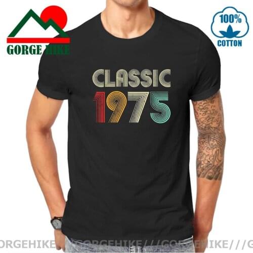 Retro Classic 1975 Limited Edition T-shirts Men Vintage 1975 46th Birthday Gifts T shirts Casual Family Birthday Party Tee Shirt