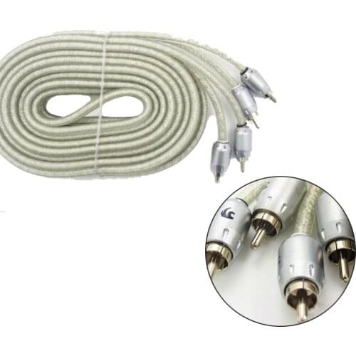 Stereo Audio Cable For Subwoofer DVD Speaker Cable amplifier subwoofer 5 m Cable Wire Cords Loud Speaker Wire