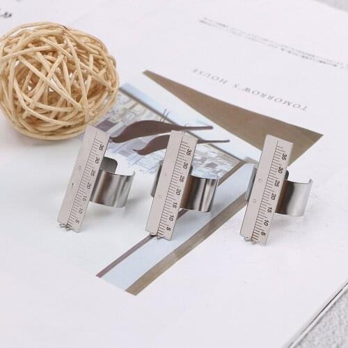 Stainless Steel 30/35mm Gauge Dental Finger Ruler Span Measure Scale Endodontic Instrument For Dentist