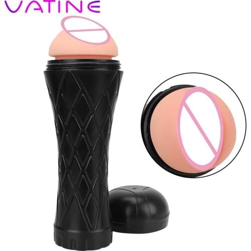 VATINE Adult Products Male Masturbation Cup Penis Pump Erotic Toy Glans Sucking Vagina Real Pussy Sex Toys For Men