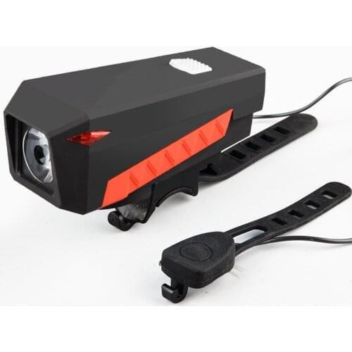 Bike Light Waterproof USB Rechargeable MTB Front Lamp Headlight Flashlight Bicycle Light Horn Lamp With Horn Set Night Riding