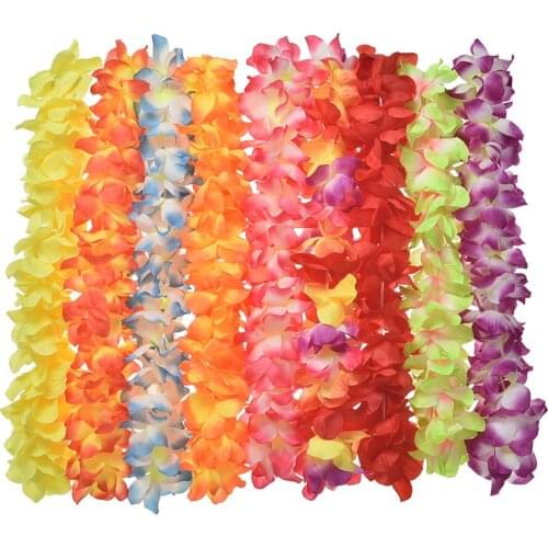 Wreaths Event Party Supplies Cheerleading souvenirs Artificial Flower Necklace Hawaii Beach Wedding Party Decorations
