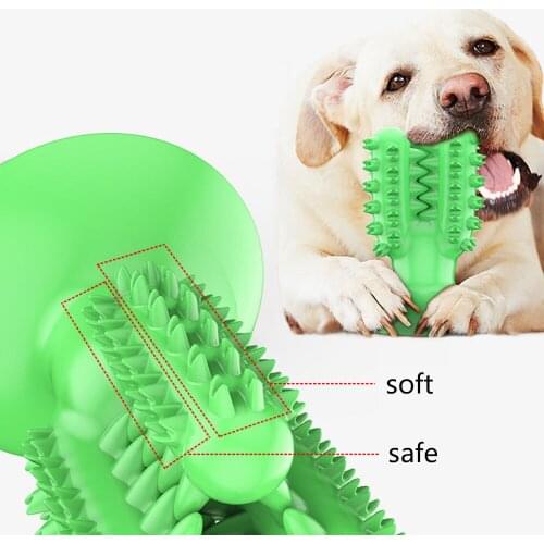 Dog Chew Toy Dog Toothbrush Stick Rubber Tooth Dental Cleaning Point Massage Small Dog Pet Toothbrush Molar Pets Oral Care Toys