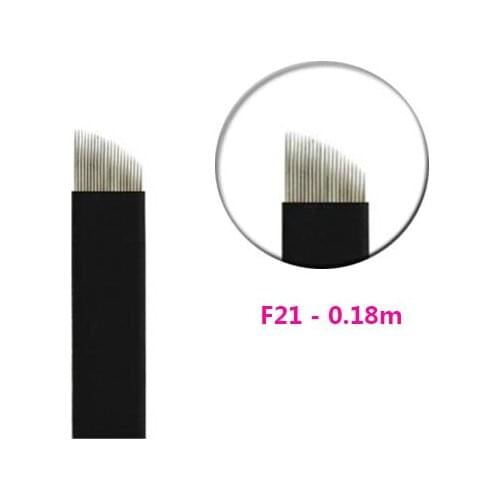 100pcs 0.18mm Lamina Tebori Flex Microblading 12 14 16 18 U shape Tattoo needles for Permanente makeup Eyebrow Blades Manual pen