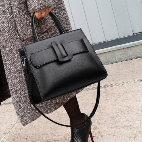 100% Cow Leather Bags 2021 New Large-capacity Black Winter All-match Crossbody Shoulder Handbag Purses and Handbags Luxury