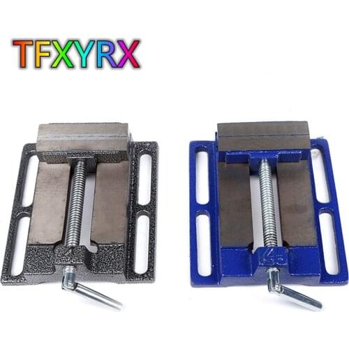4 inch Drill Press Vice Bench Clamp Flat Tongs Vise Drilling Machine Stand Flat Nose Pliers Vise