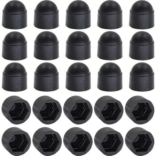 20/50 pieces of bag M4 M5 M6 M8 M10 M12 nylon bolt and nut dome exposed hexagonal plastic dust protection cap
