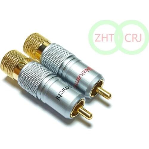 20pcs Nakamichi RCA Plug Audio Cable Connector 24K Glod plated