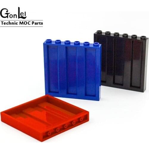 8Pcs/Lot MOC Brick Panels 1x6x5 Vertical Corrugated Hourse Wall fit for 20ft Container MOC-41915 Building Blocks Bricks Toys