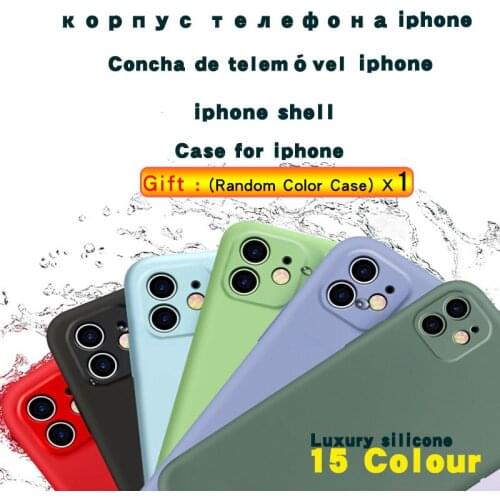 For iPhone 11 12 Pro X XR XS Max Case Luxury Original Liquid Silicone Soft Cover For iPhone 7 6 6S 8 Plus Shockproof Phone Case