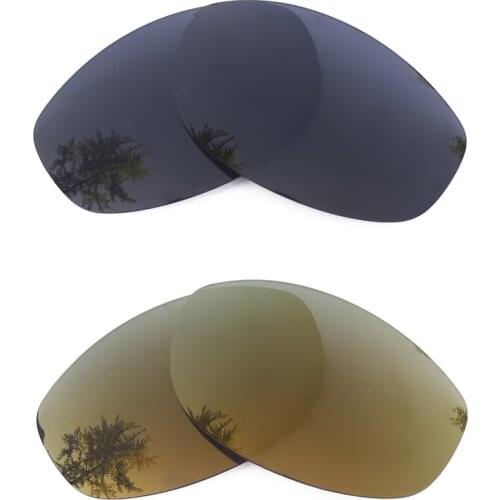 Black & Bronze Gold Mirrored Polarized Replacement Lenses for X Metal XX Frame 100% UVA & UVB