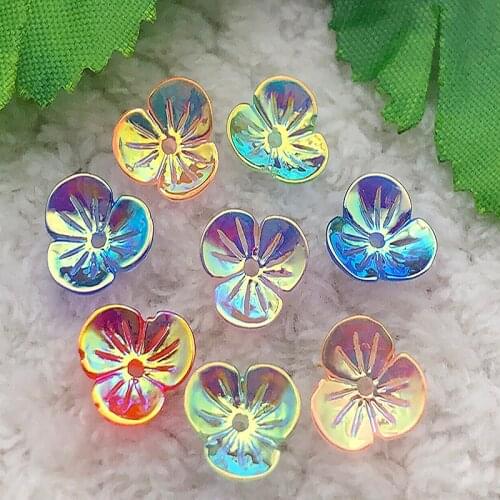 DIY 20pcs Mix AB11mm AB Resin 3d Flower Flatback Rhinestone Wedding Buttons Crafts