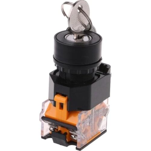 Key Switch ON/OFF Lock LAY38 3 Gears Key Switch 22MM Electronic With Keys