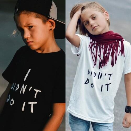 Summer Kids' T-Shirt Short Sleeve Childrens Boys' Girls' Tees Cotton Letter Individual European American Style