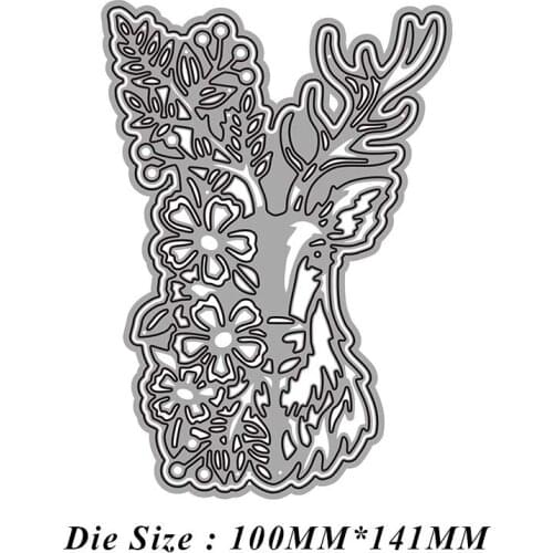 Elk Lace Frame New Metal Cutting Dies for 2021 Scrapbooking Edge No Stamps Stencil Cuts Crafts Navidad Molds Paper Arrival