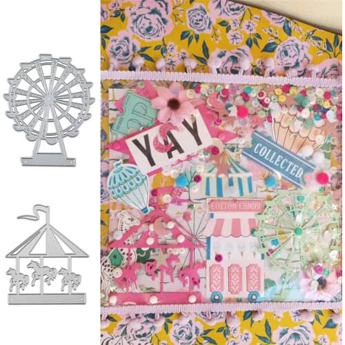YaMinSanNiO Cutting Dies Metal Dies Circus Die Scrapbooking Album Card Making Embossing Stencil Decor Diecuts