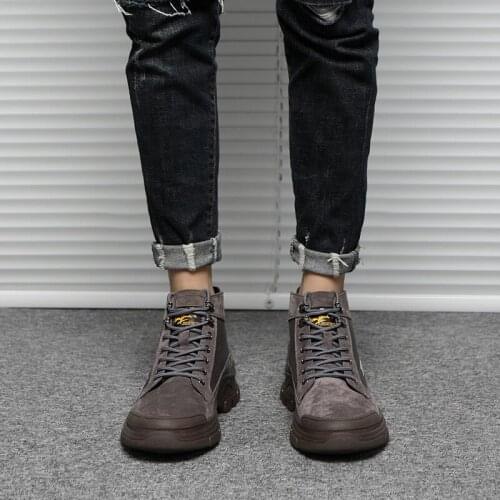 Mens Cowboy Boots Winter Boots Men Mens Leather Shoes Motorcycle Chelsea Platform For Military Boot Black Home Summer