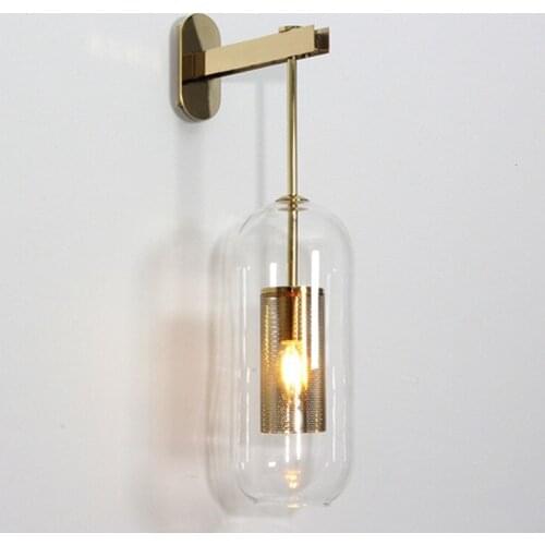 System Wall Lamp Hotel Bedroom Bedside Restaurant Aisle Corridor Personality Wall Northern Europe Post Modern Glass Lamp