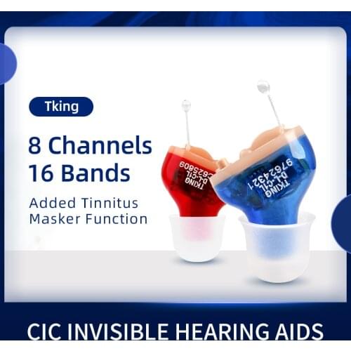 8 Channel hearing aids added tinnitus masker function noise-cancellation digital hearing aid invisible completely in the ear