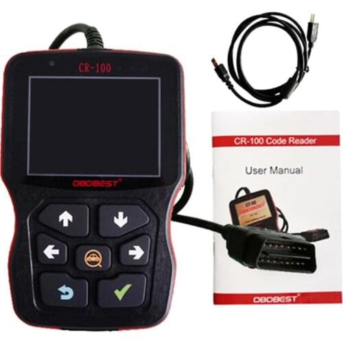 Newest OBDBEST CR-100 CR100 OBDII/EOBD Code Reader Car Scanner Diagnostic Tools Support CAN BUS Standard 16Pin Clear Faults Code