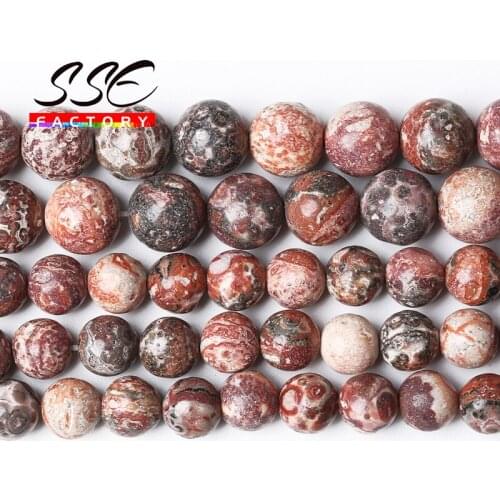 Wholesale Natural Leopard Jaspers Round Loose Beads Red Minerals Beads 4 6 8 10 12 MM 15" Strand For Jewelry Making DIY Bracelet