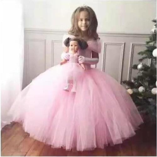 Pink Princess Kids Girls Tutu Dresses Tulle Straps Butterfly Flower Children Children Dresses Kids Clothes