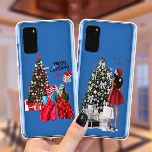 Merry Christmas Santa Claus Elk Case For Samsung Galaxy S20 FE S9 S10 S21 Plus S10E Note 20 Ultra 10 Pro Soft Silicone Cover