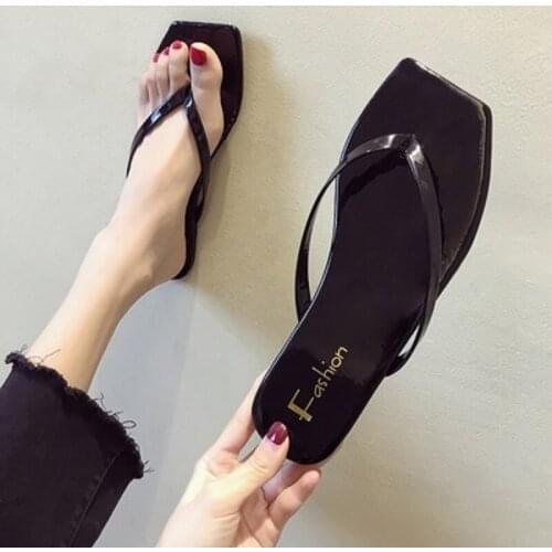 Flip-flops ladies summer tide shoes fashion clip foot net red 2021 new non-slip sandals and slippers can be worn outside